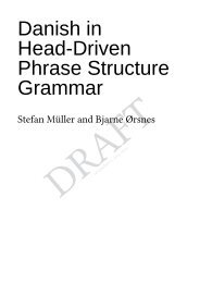 Danish in Head-Driven Phrase Structure Grammar - German ...