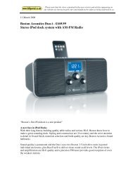 Boston Acoustics Duo-i - Â£169.99 Stereo iPod dock ... - HiFi Portal