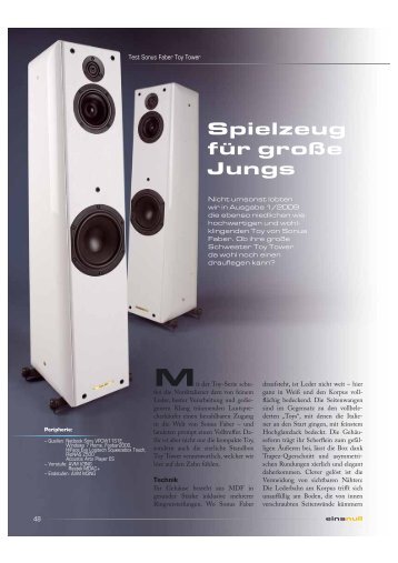 Testbericht Sonus Faber Toy Tower - Hi-Fi Sulzer