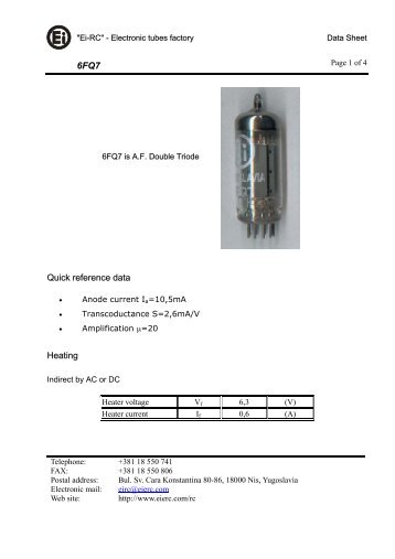 ECC82 is A - Frank's electron Tube Data sheets