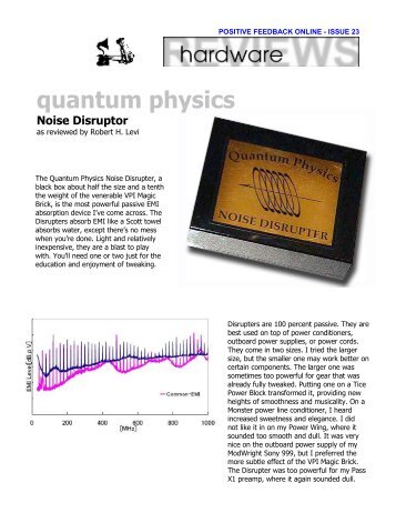 Quantum Physics Noise Disrupter - highend-electronics
