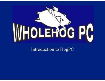 HogPC Tutorial (color) [pdf] - High End Systems