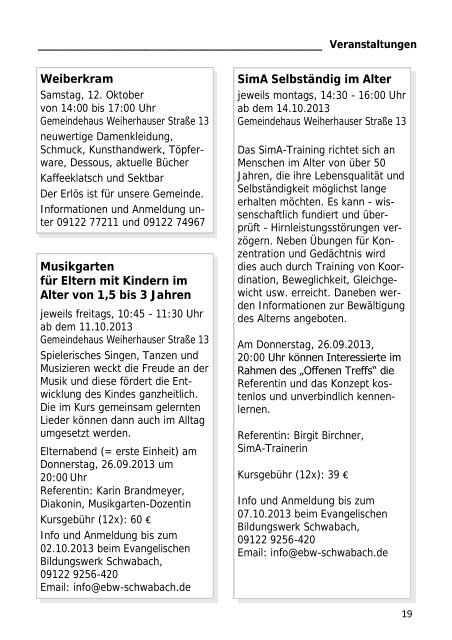 Nr. 260 September - November 2013 - Evangelisch-Lutherische ...