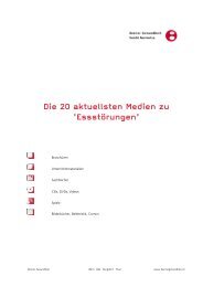 Die 20 aktuellsten Medien zu 'Essstörungen' - Berner Gesundheit