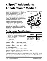 x.Spotâ¢ Addendum: LithoMotionâ¢ Module - High End Systems