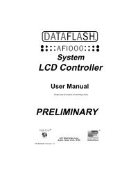 Dataflash AF1000 LCD Controller Manual - High End Systems