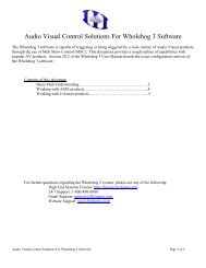 Audio Visual Control Solutions For Wholehog 3 Software - High End ...