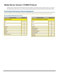 Media Server Version 1.0 DMX Protocol - High End Systems