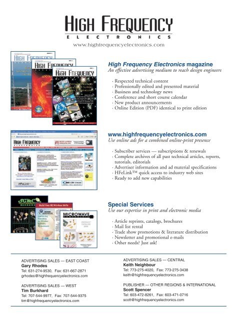 PcB - High Frequency Electronics