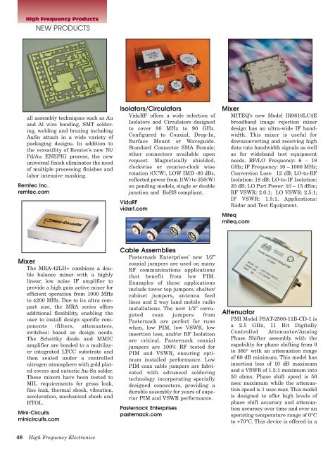 PcB - High Frequency Electronics