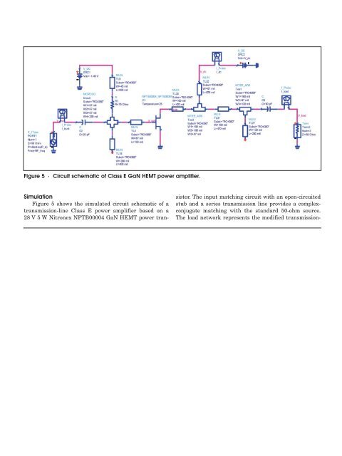 A High-Efficiency Transmission-Line GaN HEMT Class E Power ...