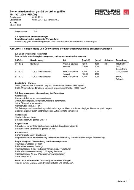 Sicherheitsdatenblatt - GHC Gerling, Holz + Co. Handels GmbH