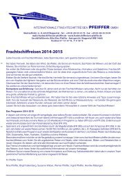 Programm 2014 - Internationale Frachtschiffreisen Pfeiffer