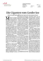 Die Giganten vom Genfer See - Erklärung von Bern