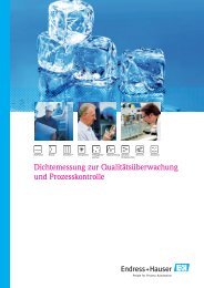 Dichtemessung zur Qualitätsüberwachung und ... - Endress+Hauser