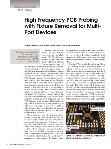 High Frequency PCB Probing with Fixture Removal for Multi- Port ...