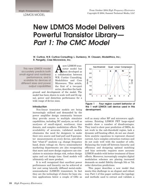 New LDMOS Model Delivers Powerful Transistor Libraryâ Part 1 ...