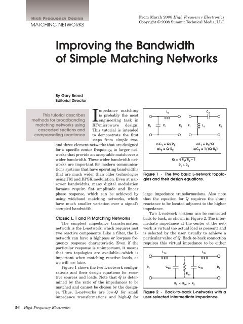 Improving the Bandwidth of Simple Matching Networks