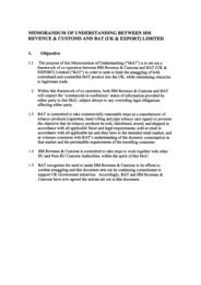 MEMORANDUM OF UNDERSTANDING ... - British American Tobacco