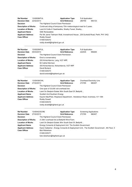 Delegated Decisions - The Highland Council