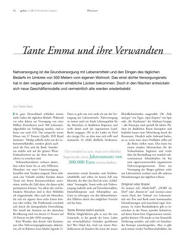 Tante Emma und ihre Verwandten - Dorfladen-Netzwerk