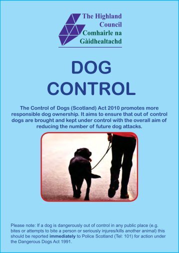 What is a Dog Control Notice? - The Highland Council