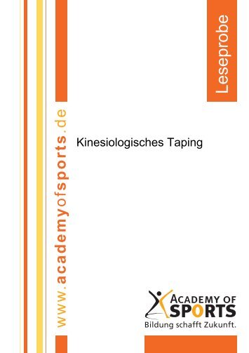 Leseprobe - Kinesiologisches Taping - Academy of Sports