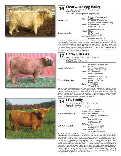 AHCA National Sale - American Highland Cattle Association