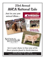 AHCA National Sale - American Highland Cattle Association