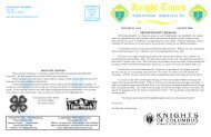 August 2010 Newsletter - Highland Knights of Columbus