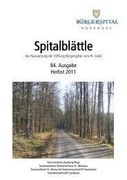 Spitalblättle Nr 84 - Bürgerspital zum Hl. Geist Würzburg