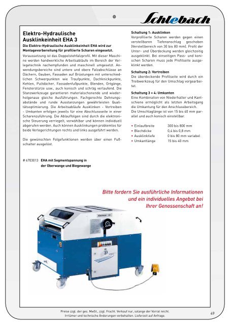 Investitionsprogramm 2013/2014 - ZEDACH eG