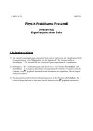 Physik-Praktikums-Protokoll