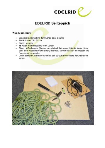 Seilteppich-Anleitung als PDF - Edelrid