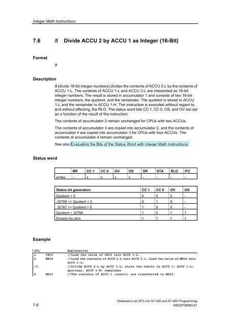 Statement List (STL) - DCE FEL ČVUT v Praze