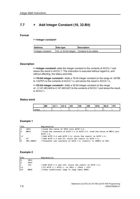 Statement List (STL) - DCE FEL ČVUT v Praze