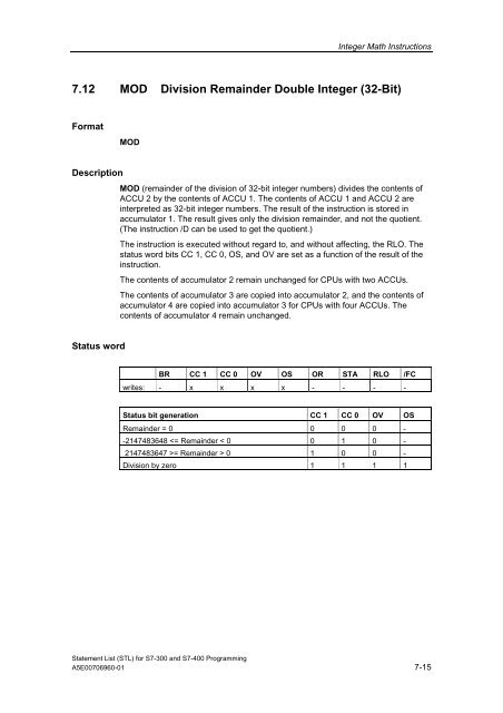 Statement List (STL) - DCE FEL ČVUT v Praze