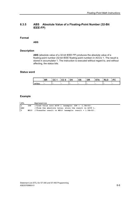 Statement List (STL) - DCE FEL ČVUT v Praze