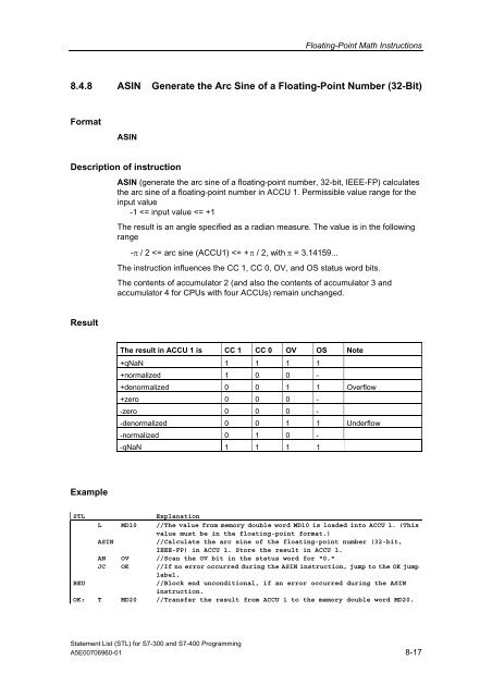 Statement List (STL) - DCE FEL ČVUT v Praze