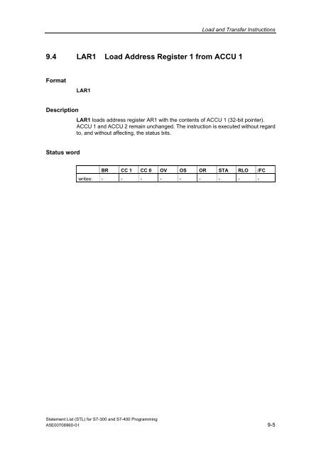 Statement List (STL) - DCE FEL ČVUT v Praze