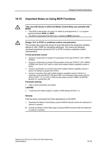 Statement List (STL) - DCE FEL ČVUT v Praze