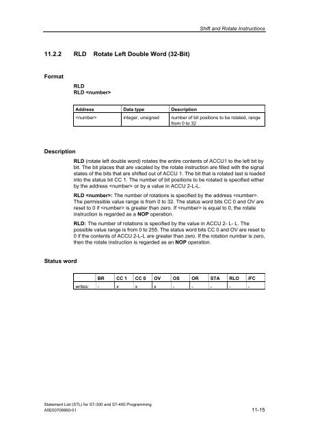 Statement List (STL) - DCE FEL ČVUT v Praze