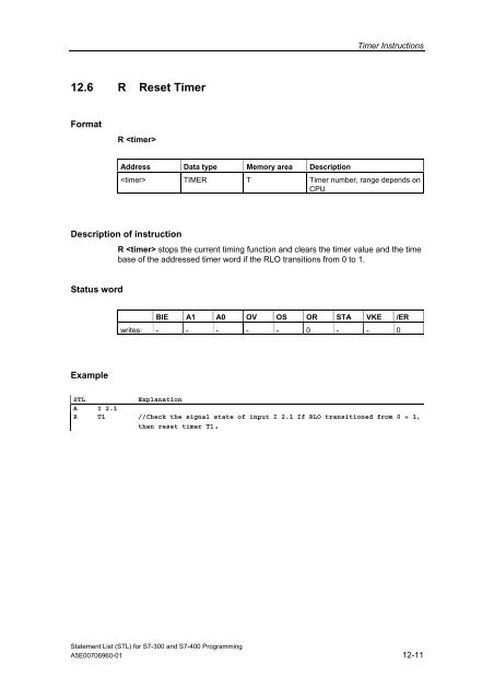 Statement List (STL) - DCE FEL ČVUT v Praze