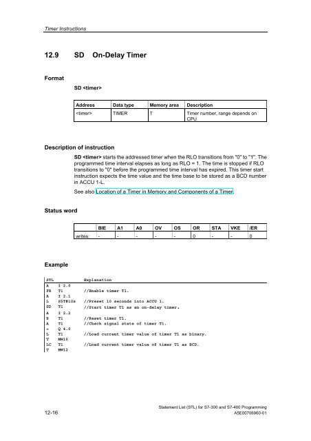 Statement List (STL) - DCE FEL ČVUT v Praze