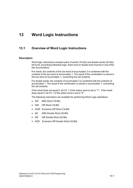 Statement List (STL) - DCE FEL ČVUT v Praze