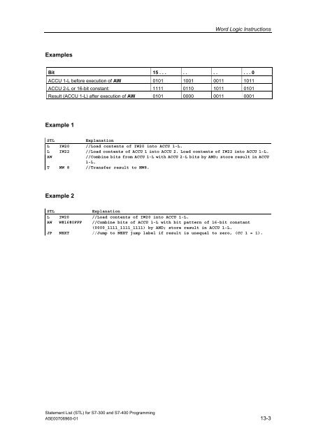 Statement List (STL) - DCE FEL ČVUT v Praze