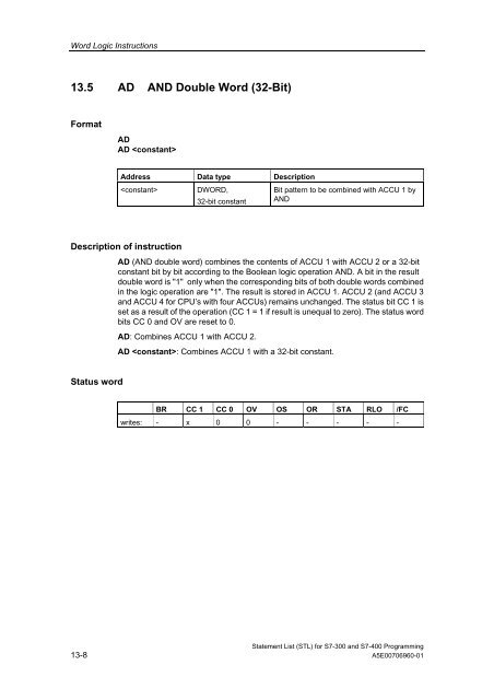 Statement List (STL) - DCE FEL ČVUT v Praze