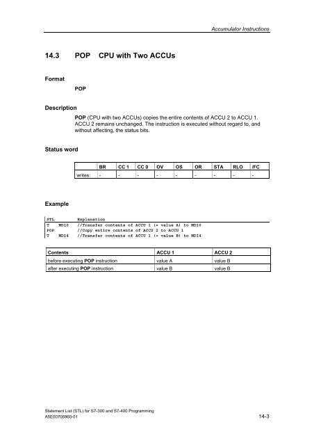 Statement List (STL) - DCE FEL ČVUT v Praze