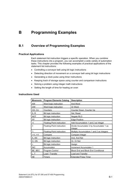 Statement List (STL) - DCE FEL ČVUT v Praze