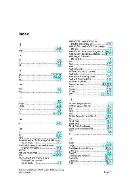 Statement List (STL) - DCE FEL ČVUT v Praze